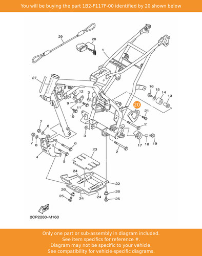 Yamaha cover 1b2 f117f oem - 1b2-f117f-00,