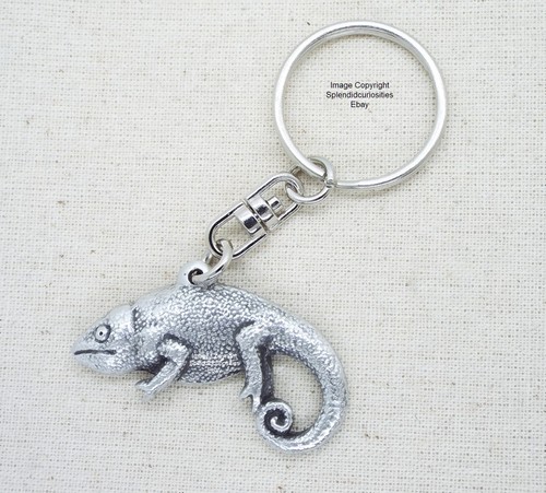 Chameleon lizard pewter - chameleon,