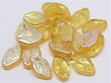12 (mm) CZECH GLASS LEAF DROP
