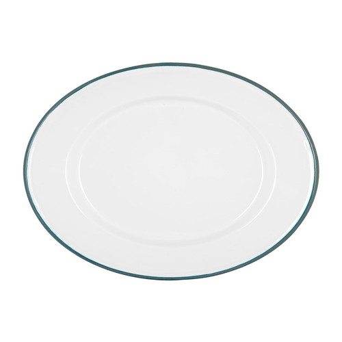 White enamel serving - serving,