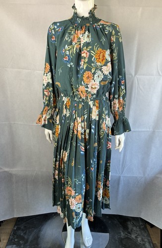 Indie dark green - indie, floral
