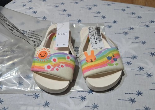 Next girl sandals cream with - next,