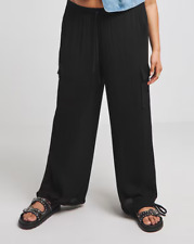 SIMPLY BE LADIES BLACK CRINKLE CARGO TROUSERS NEW (ref 501)