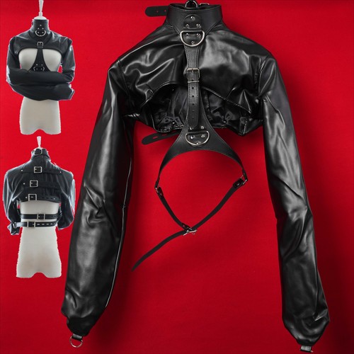 Leather open chest - pu, straight