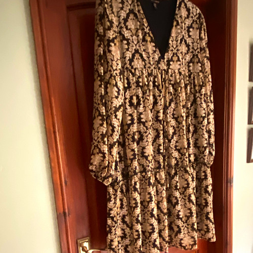 Qed london black beige floral - london,