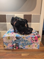 IRREGULAR CHOICE CHEEKY MOOSE BLACK/MULTI COLOUR  SIZE 36 UK 3.5 - BARELY WORN