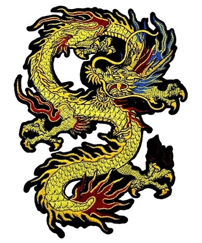 Golden dragon patch - golden,