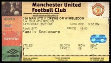Ticket 1997 Manchester United vs. Wimbledon FA Cup  38055