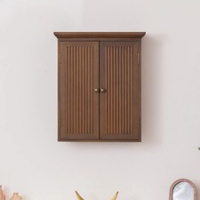 Dark Wood Reeded Wall Mounted