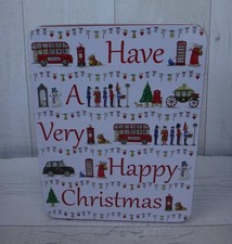 Christmas Biscuit Tin by Milly Green - Embossed lid – Empty