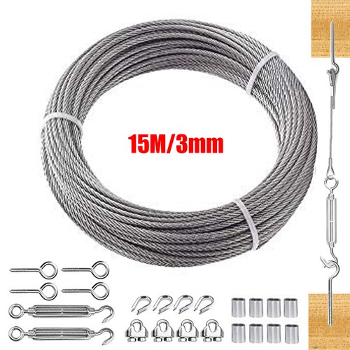 15m stainless steel wire rope - 15m,