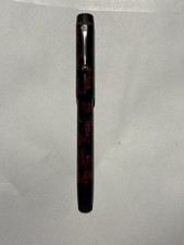 Onoto the Pen de La Rue Fountain Pen 14ct Gold Nib Red Marble Fountain Pen