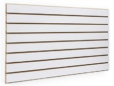 10 SLATWALL PANELS WHITE 1200mm X 1200mm & INSERTS NEW