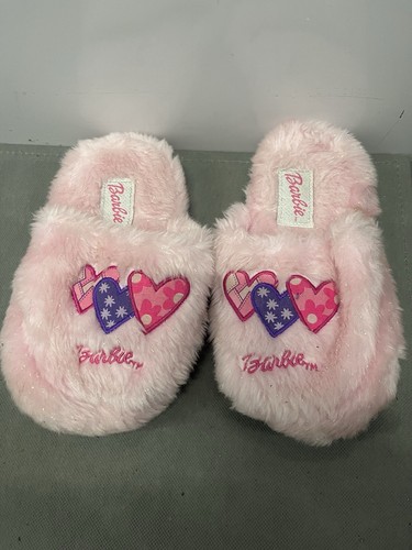Barbie slippers pink faux fur - barbie,