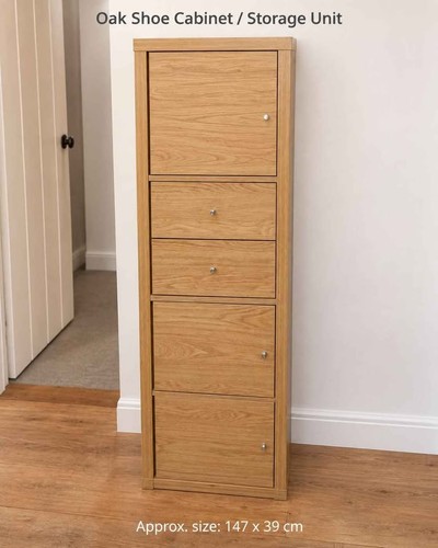 Ikea tall oak effect - ikea, storage