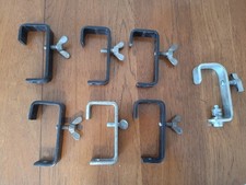 Seven Hook Clamps for 50mm pole, 125mm x 65mm x 25mm, one Doughty SWL 40kg
