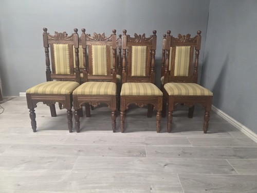 Set high back antique - of,