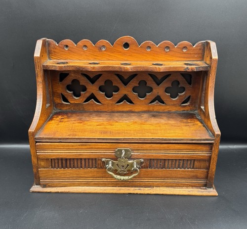 Vintage oak pipe rack - oak, rack 