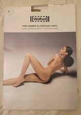 Wolford Pure Shimmer 40 Concealer Tights: Size Medium - Colour Caramel Brand New