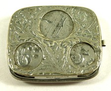 Antique Nickel Plated Multiple Sovereign & Coin Holder Made In England By JWB