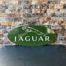 Jaguar Oval Emblem – Heritage Heavy  Metal Sign 20×45 cm (7.8”×17.7”)