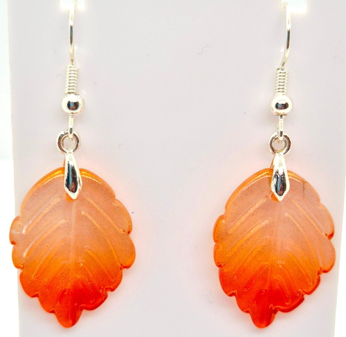 Orange gold ombre leaf silver - orange/gold,