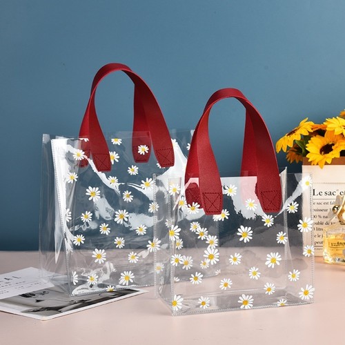 Pvc clear tote bag transparent - clear,