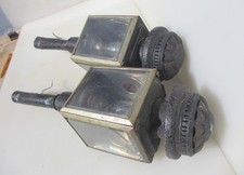 Victorian Iron Brass Carriage Lanterns Lights Lamps Buggy Cart Antique Old 