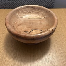 Spalted beech bowl hand turned - spalted, hand-turned