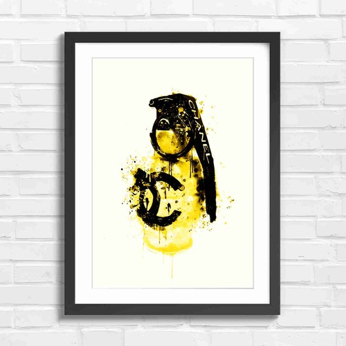 Chanel grenade graffiti art - chanel,