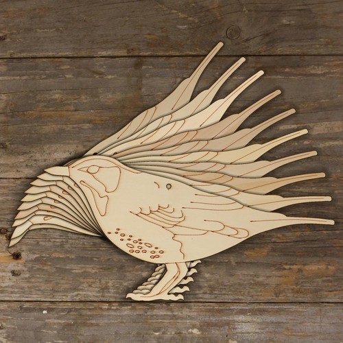 10x wooden thrush bird perched - 10x,