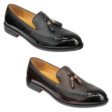 Mens Shiny Real Leather