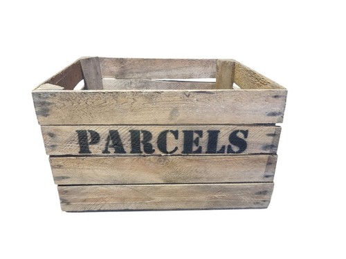 Vintage apple crate parcel - crate,
