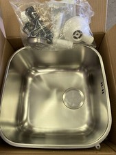 NEW Abode ACS1018 Stainless Steel Undermount sink 400x400mm Brushed steel finish