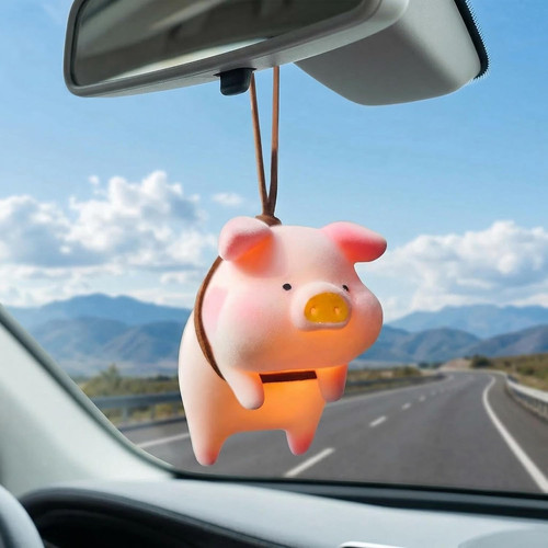 Swinging pig car hanging - swinging,