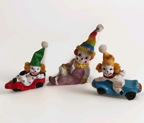 Circus clowns driving car - circus,