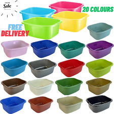 11 Litres Washing Up Bowl Rectangular Plastic Basin Mixing Sink Tidy Organizers