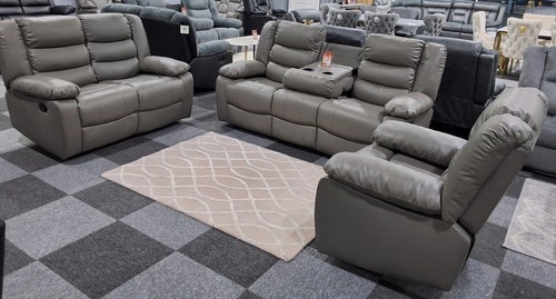 Roma grey manual recliner 2 - roma, 3+2