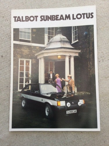 Talbot sunbeam lotus brochure - sunbeam,