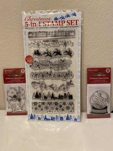 Christmas clear rubber - christmas, stamps-