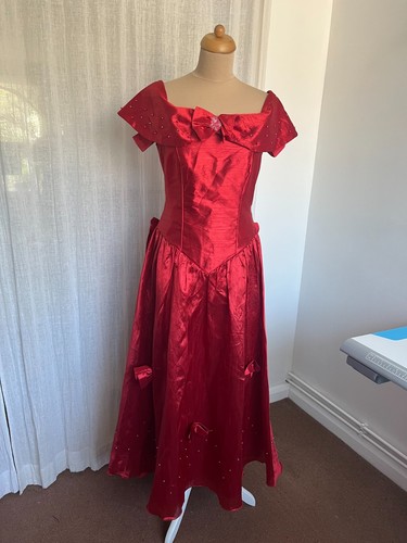Vintage red prom dress 12 - dress,