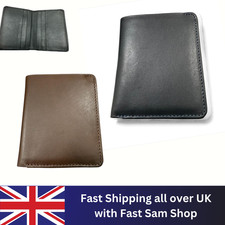 Genuine Leather Men’s Wallet Slim Bifold Credit Card Holder Purse