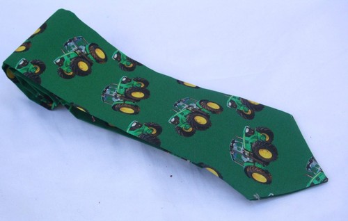 Green john deere tractors - john, tie