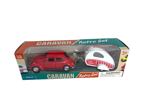 Welly caravan retro set red - welly,