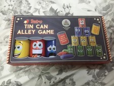 Retro tin can alley cans and