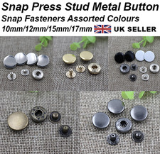 Snap Press Stud Metal Button / Snap Fasteners Assorted Colours / UK STOCK