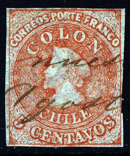 Chile 1866 1867 colon last - 5c.,