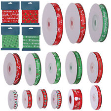 Christmas Xmas Winter Themed Ribbon - Various Designs and Widths - Gift Packing