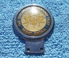VINTAGE 1960s CHILDREN'S PLAYGROUND TRUST OF GREAT BRITAIN CAR BADGE~SWING/SLIDE