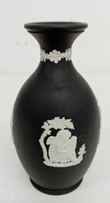 WEDGWOOD Black Jasperware Vase